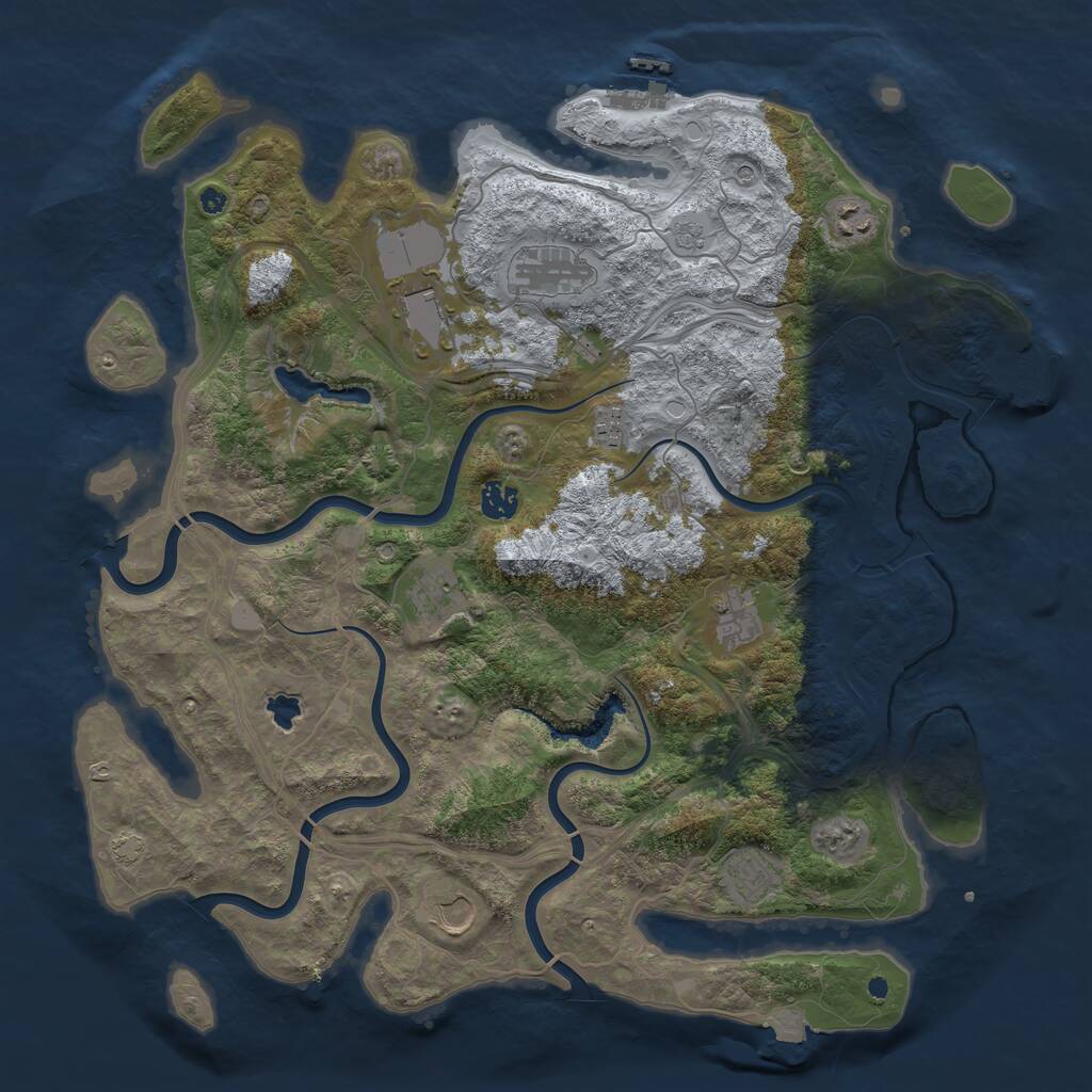 Rust Map: Procedural Map, Size: 4250, Seed: 21793, 15 Monuments