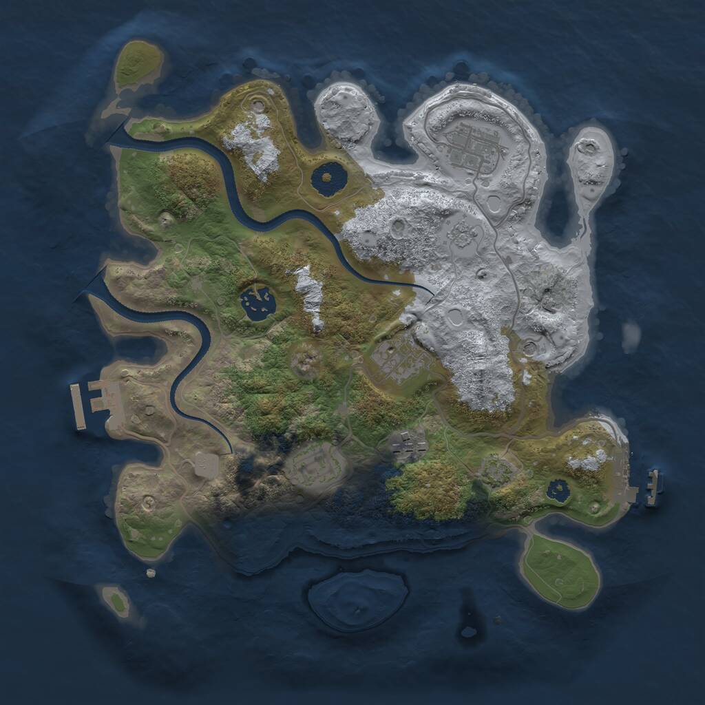 Rust Map: Procedural Map, Size: 3100, Seed: 889900, 11 Monuments