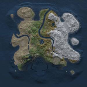 Thumbnail Rust Map: Procedural Map, Size: 2750, Seed: 1342516021, 7 Monuments