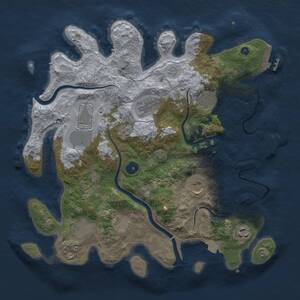 Thumbnail Rust Map: Procedural Map, Size: 3650, Seed: 1923845, 13 Monuments