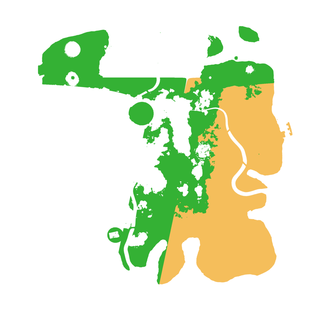 Biome Rust Map: Procedural Map, Size: 3500, Seed: 32409903