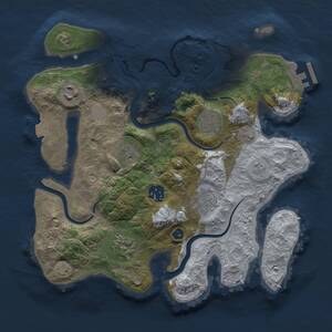 Thumbnail Rust Map: Procedural Map, Size: 3000, Seed: 5328049, 11 Monuments