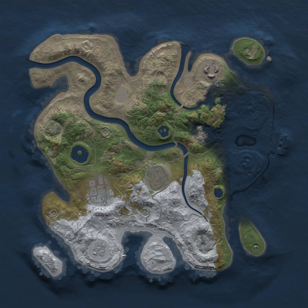 Rust Map: Procedural Map, Size: 2700, Seed: 1768910510, 9 Monuments