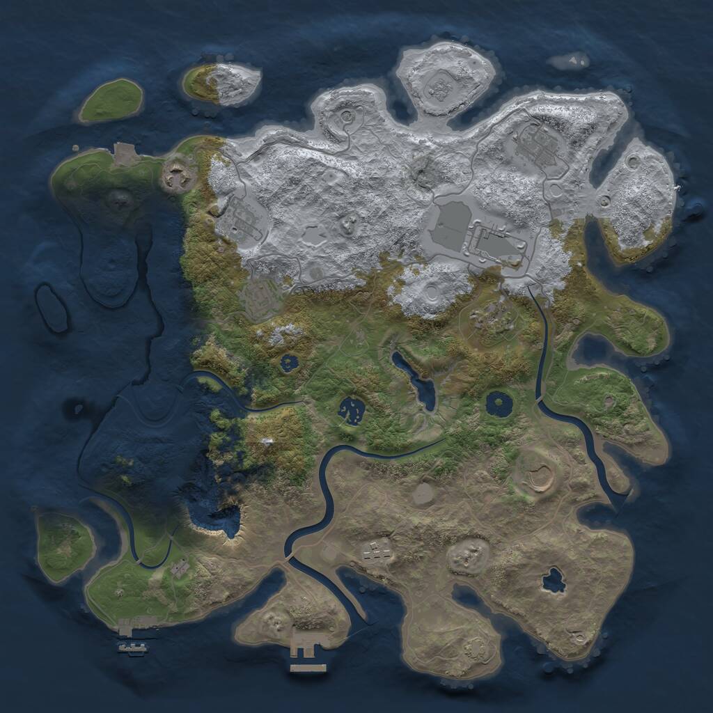 Rust Map: Procedural Map, Size: 4000, Seed: 363156476, 15 Monuments