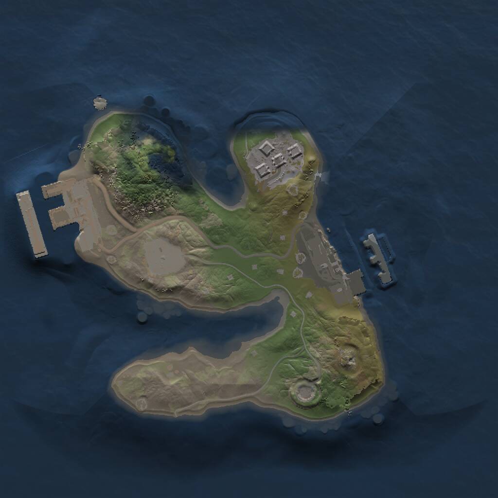 Rust Map: Procedural Map, Size: 1500, Seed: 543711029, 4 Monuments