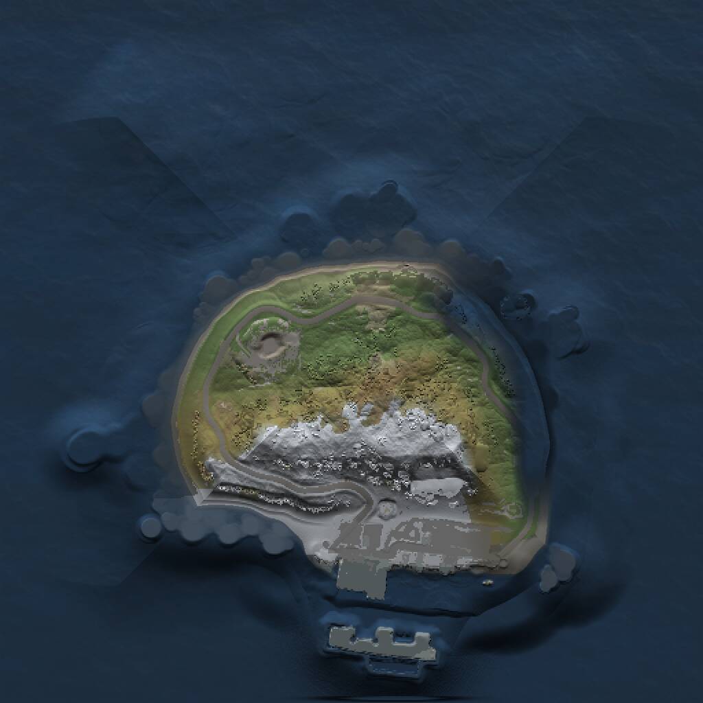 Rust Map: Procedural Map, Size: 1000, Seed: 1327589914, 2 Monuments