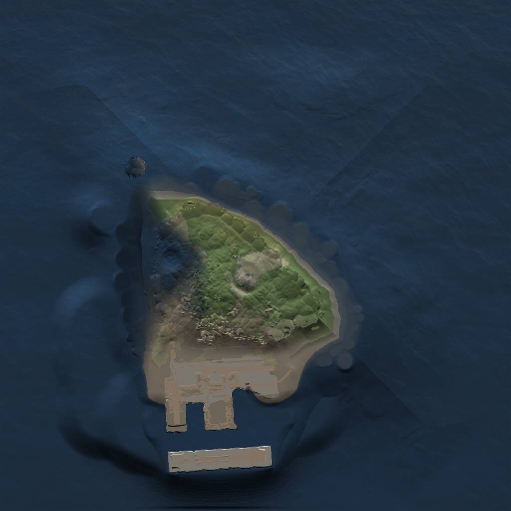 Rust Map: Procedural Map, Size: 1000, Seed: 689209950, 2 Monuments