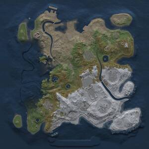 Thumbnail Rust Map: Procedural Map, Size: 3500, Seed: 1644021639, 15 Monuments