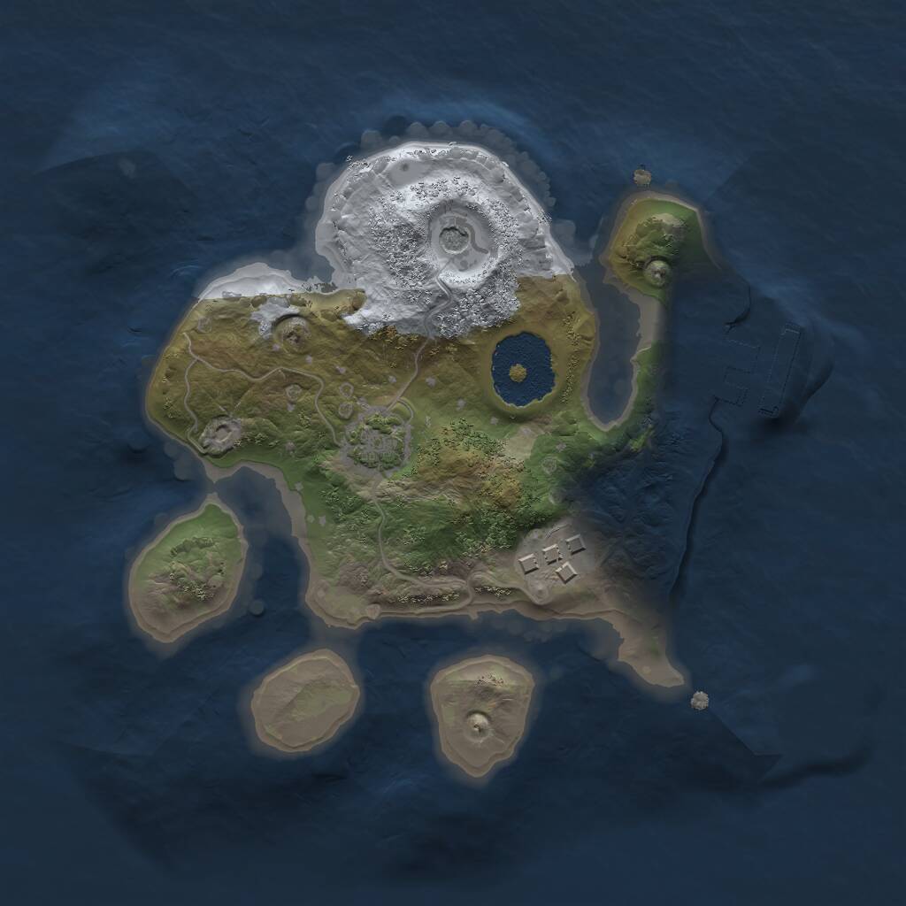 Rust Map: Procedural Map, Size: 2000, Seed: 73857472, 5 Monuments