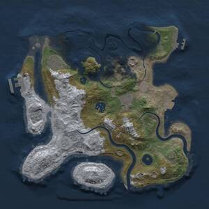 Thumbnail Rust Map: Procedural Map, Size: 3000, Seed: 6476732, 11 Monuments