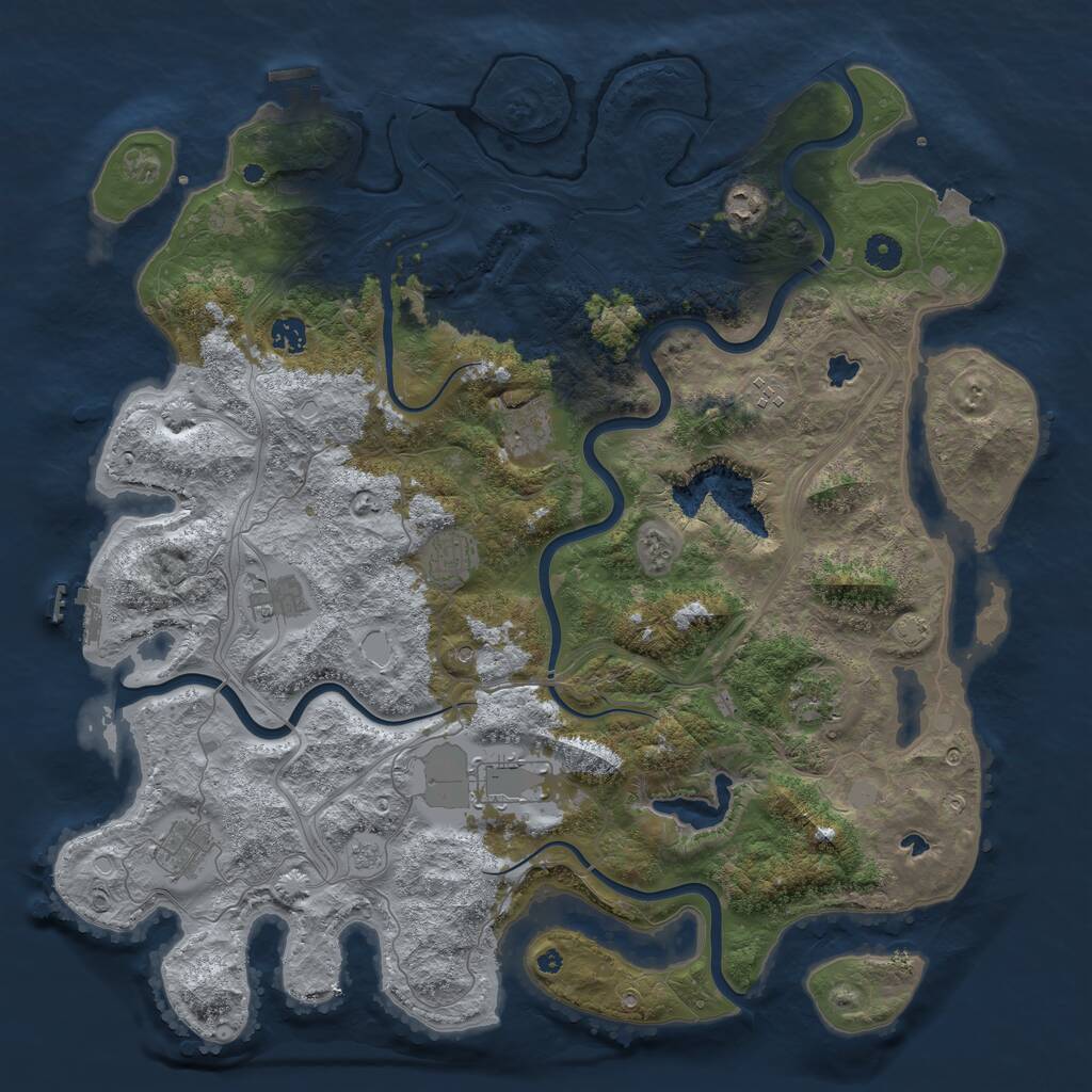 Rust Map: Procedural Map, Size: 4500, Seed: 88232, 15 Monuments