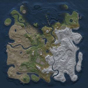 Thumbnail Rust Map: Procedural Map, Size: 4500, Seed: 901829501, 17 Monuments