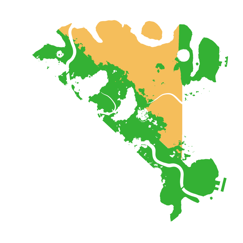 Biome Rust Map: Procedural Map, Size: 3500, Seed: 95420