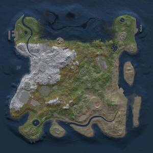 Thumbnail Rust Map: Procedural Map, Size: 3500, Seed: 2095942737, 14 Monuments