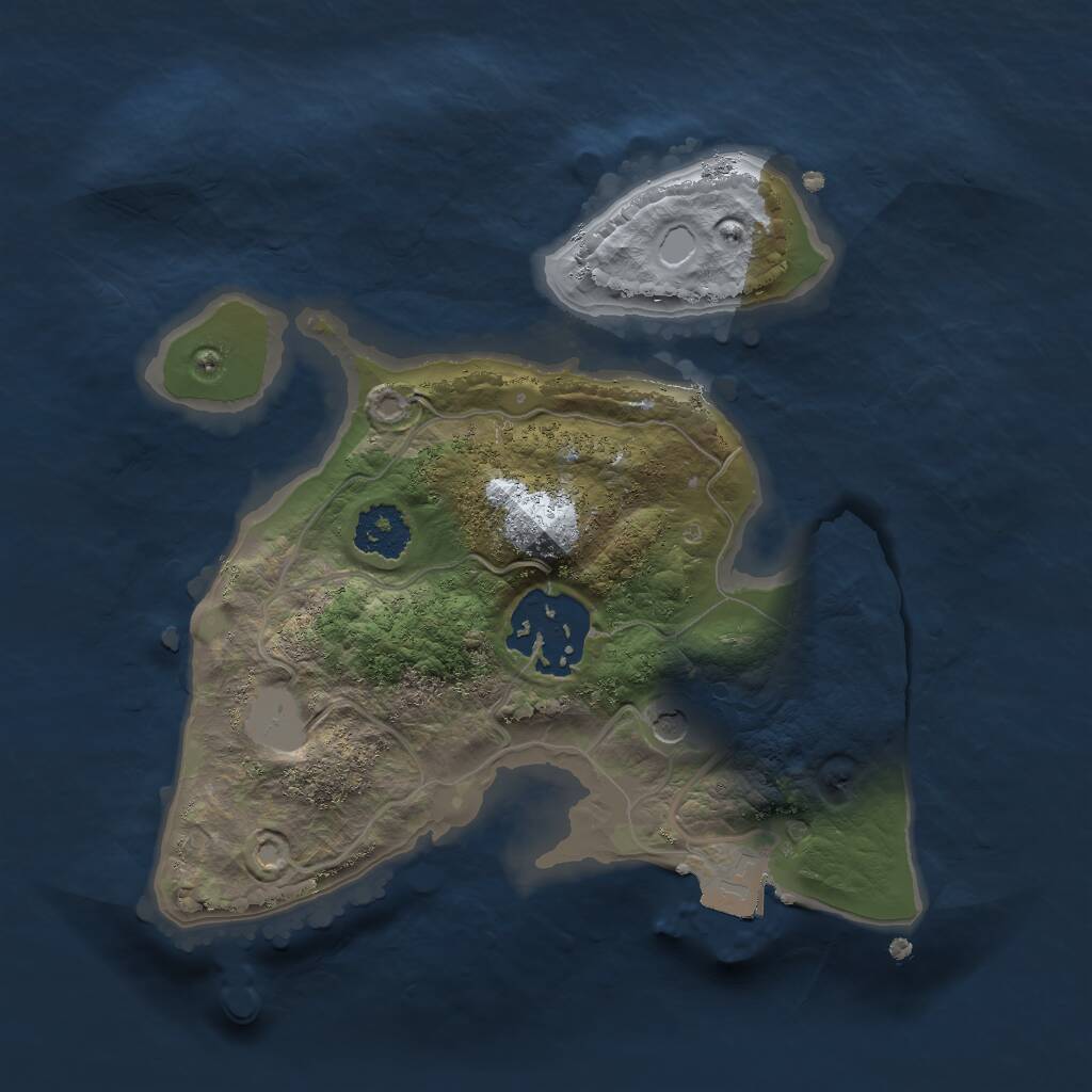 Rust Map: Procedural Map, Size: 2000, Seed: 817237845, 3 Monuments