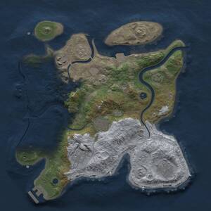 Thumbnail Rust Map: Procedural Map, Size: 3000, Seed: 910817699, 11 Monuments