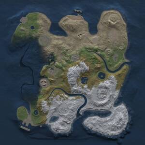 Thumbnail Rust Map: Procedural Map, Size: 3000, Seed: 458967, 13 Monuments