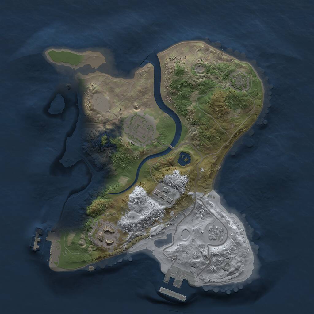 Rust Map: Procedural Map, Size: 2300, Seed: 315807586, 8 Monuments