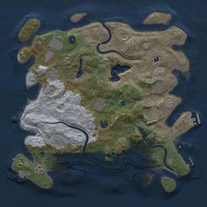 Thumbnail Rust Map: Procedural Map, Size: 4000, Seed: 1504943158, 16 Monuments