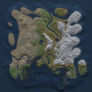 Thumbnail Rust Map: Procedural Map, Size: 3500, Seed: 69324, 12 Monuments