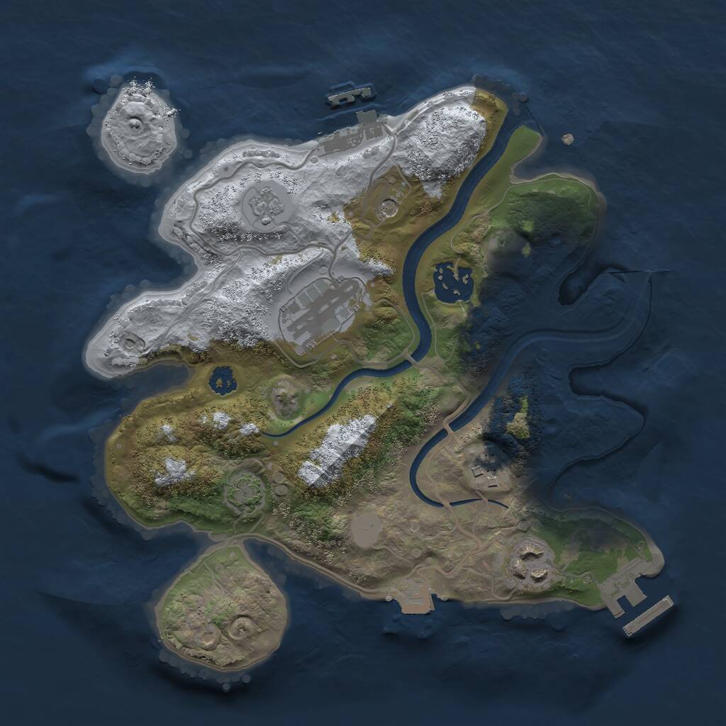Rust Map: Procedural Map, Size: 2600, Seed: 1837984201, 10 Monuments