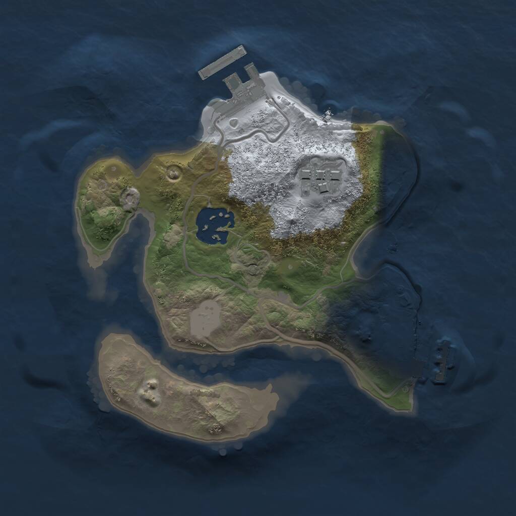Rust Map: Procedural Map, Size: 2000, Seed: 202905837, 5 Monuments