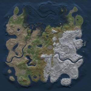 Thumbnail Rust Map: Procedural Map, Size: 4200, Seed: 670671, 16 Monuments