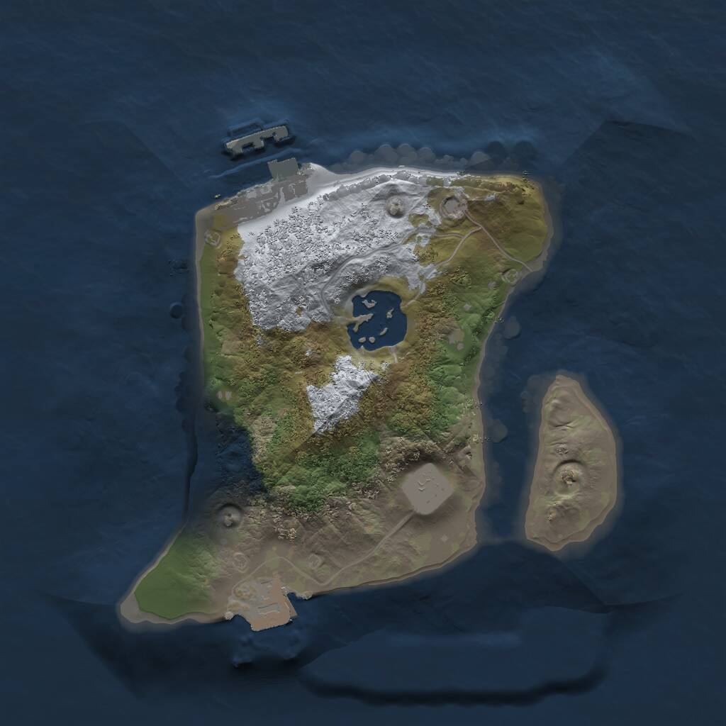 Rust Map: Procedural Map, Size: 1800, Seed: 2060660074, 3 Monuments