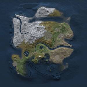 Thumbnail Rust Map: Procedural Map, Size: 2500, Seed: 5535959, 6 Monuments
