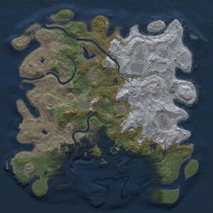 Thumbnail Rust Map: Procedural Map, Size: 4500, Seed: 223983, 17 Monuments