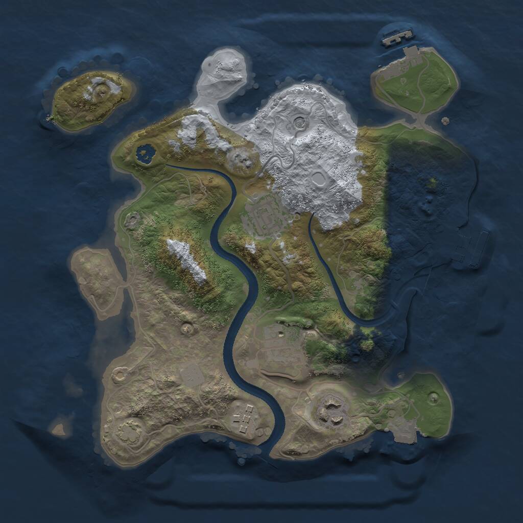 Rust Map: Procedural Map, Size: 2700, Seed: 1768996909, 9 Monuments