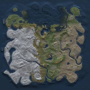 Thumbnail Rust Map: Procedural Map, Size: 4500, Seed: 6978341, 17 Monuments