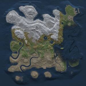 Thumbnail Rust Map: Procedural Map, Size: 3500, Seed: 36360578, 12 Monuments