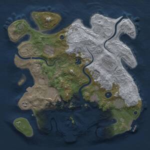 Thumbnail Rust Map: Procedural Map, Size: 3500, Seed: 706197225, 14 Monuments