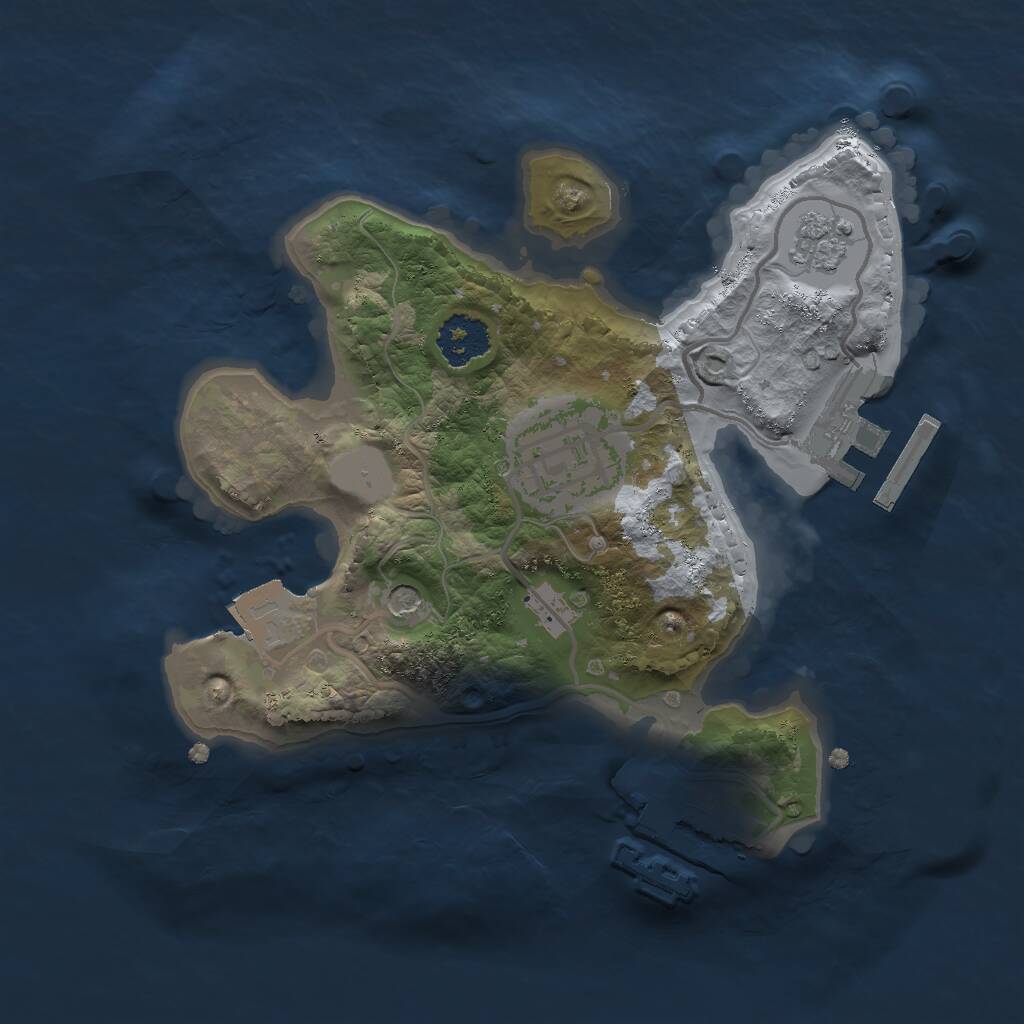 Rust Map: Procedural Map, Size: 2000, Seed: 254149534, 6 Monuments