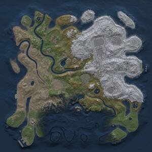 Thumbnail Rust Map: Procedural Map, Size: 4000, Seed: 1282785179, 15 Monuments