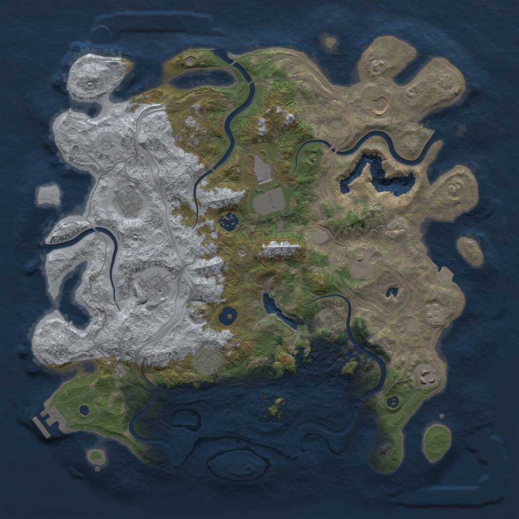 Rust Map: Procedural Map, Size: 4250, Seed: 9177, 15 Monuments