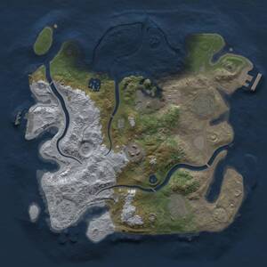 Thumbnail Rust Map: Procedural Map, Size: 3000, Seed: 69698, 12 Monuments
