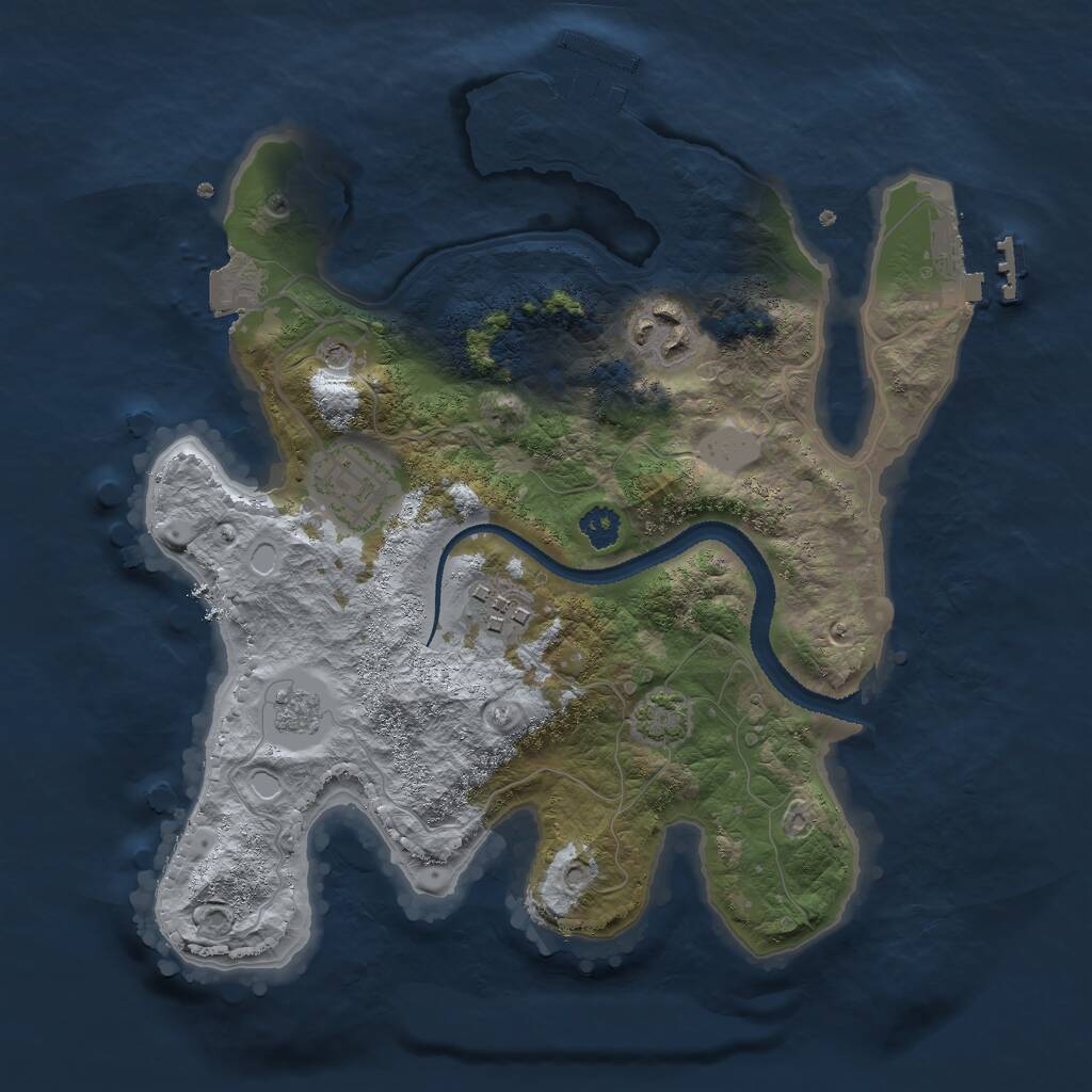 Rust Map: Procedural Map, Size: 2700, Seed: 17822085, 9 Monuments