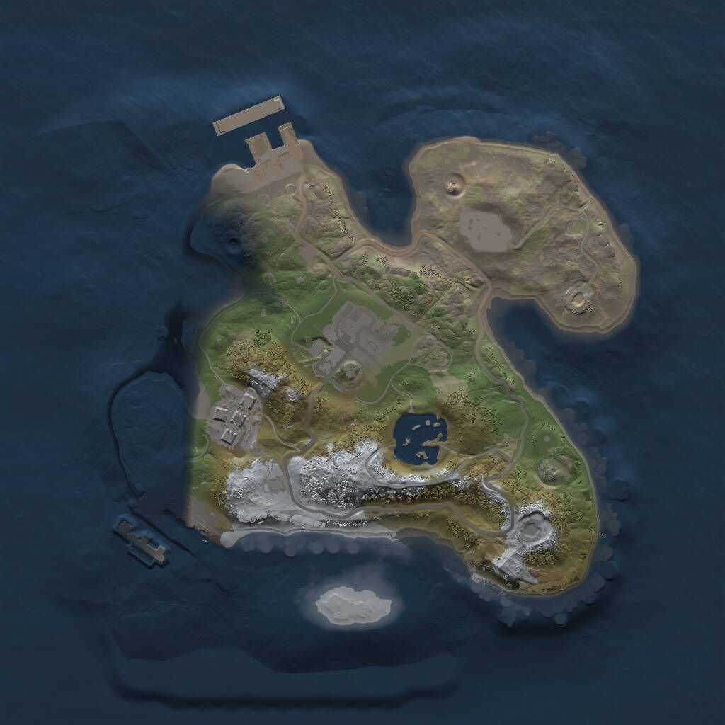 Rust Map: Procedural Map, Size: 2000, Seed: 985875417, 6 Monuments