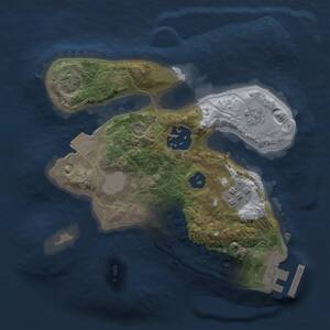 Thumbnail Rust Map: Procedural Map, Size: 2000, Seed: 1818892737, 6 Monuments