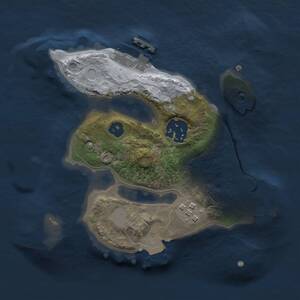 Thumbnail Rust Map: Procedural Map, Size: 2000, Seed: 1498715228, 5 Monuments