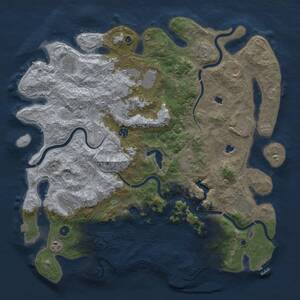 Thumbnail Rust Map: Procedural Map, Size: 4700, Seed: 1264126681, 17 Monuments