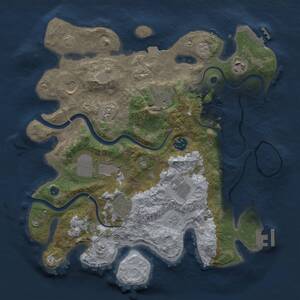 Thumbnail Rust Map: Procedural Map, Size: 3500, Seed: 55789, 14 Monuments