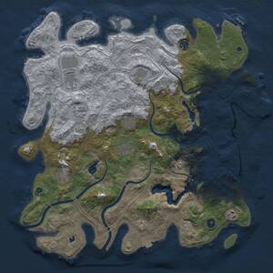 Thumbnail Rust Map: Procedural Map, Size: 4500, Seed: 342185903, 15 Monuments