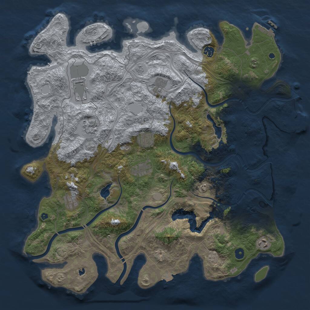 Rust Map: Procedural Map, Size: 4500, Seed: 342185903, 15 Monuments