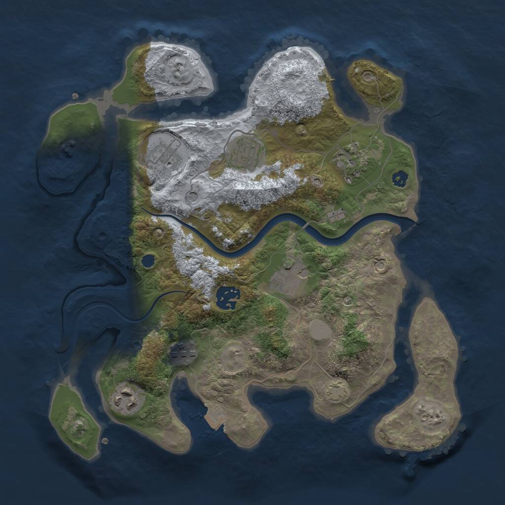 Rust Map: Procedural Map, Size: 3100, Seed: 152456, 10 Monuments