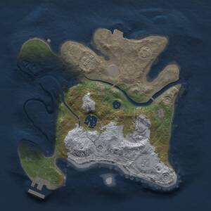 Thumbnail Rust Map: Procedural Map, Size: 2500, Seed: 2124860055, 8 Monuments