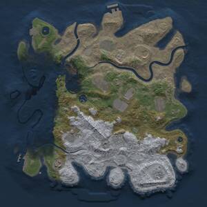 Thumbnail Rust Map: Procedural Map, Size: 3800, Seed: 169881131, 17 Monuments