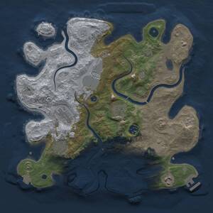 Thumbnail Rust Map: Procedural Map, Size: 3500, Seed: 596387914, 14 Monuments